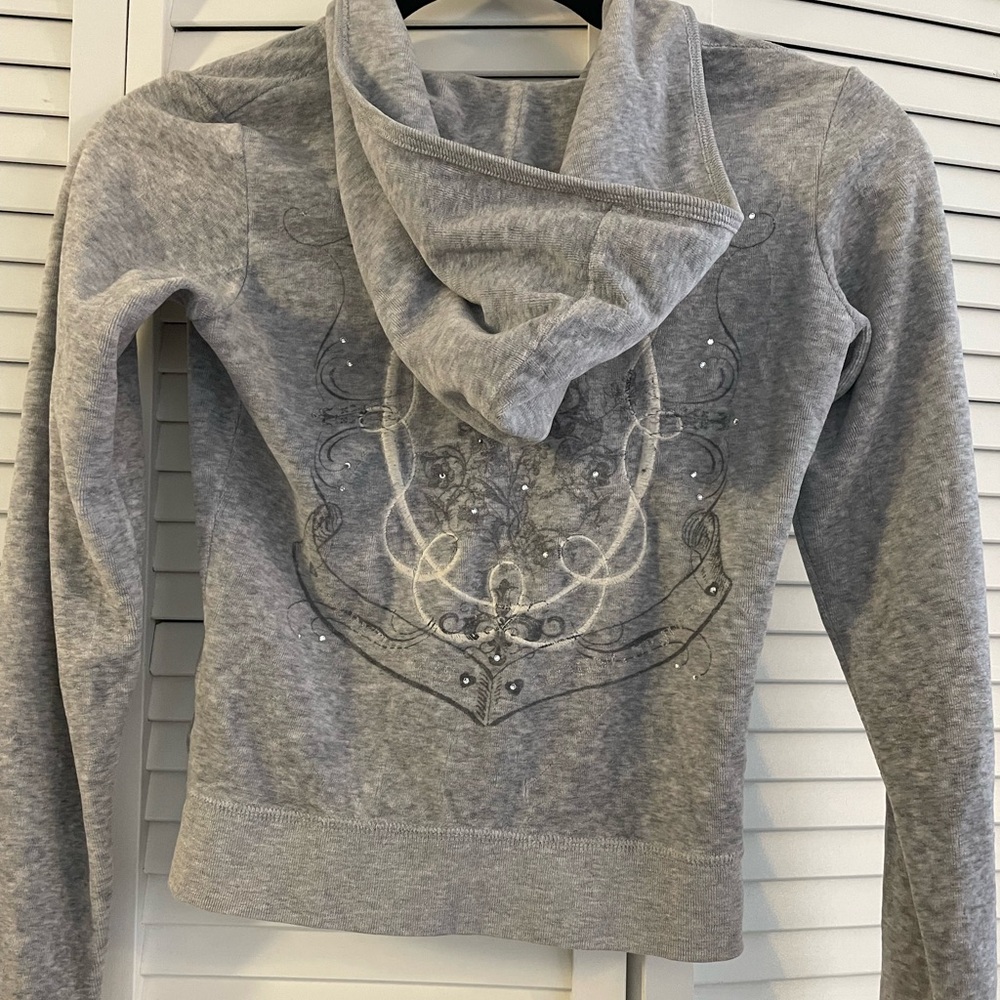 Juicy couture grey zip up track jacket